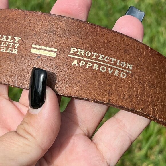 Diesel 1978 Metal Logo Buckle Designer Cow Leather Belt Size 38 - Picture 9 of 10